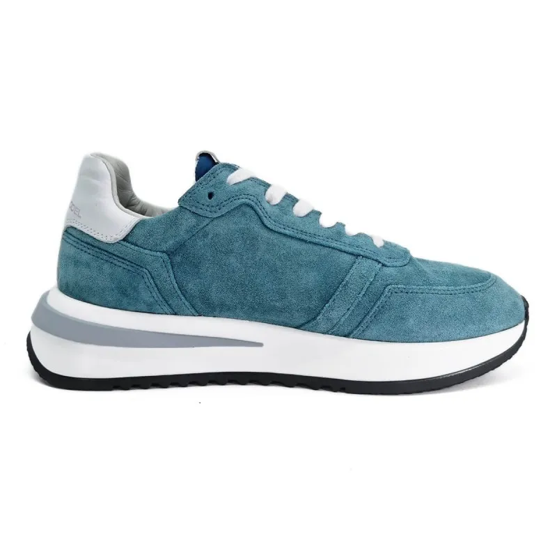 Basket sportswear en velours bleu ciel - Philippe Model - Scarpe