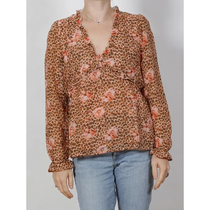 Blouse à pois genevieve noir femme - Tiffosi | wimod