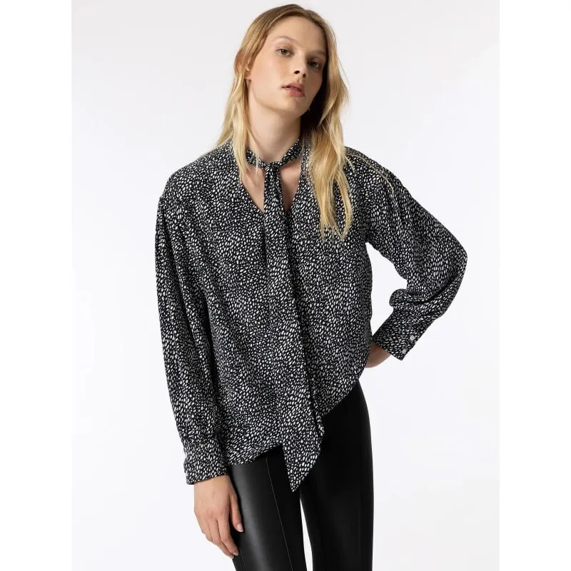 Blouse à pois genevieve noir femme - Tiffosi | wimod