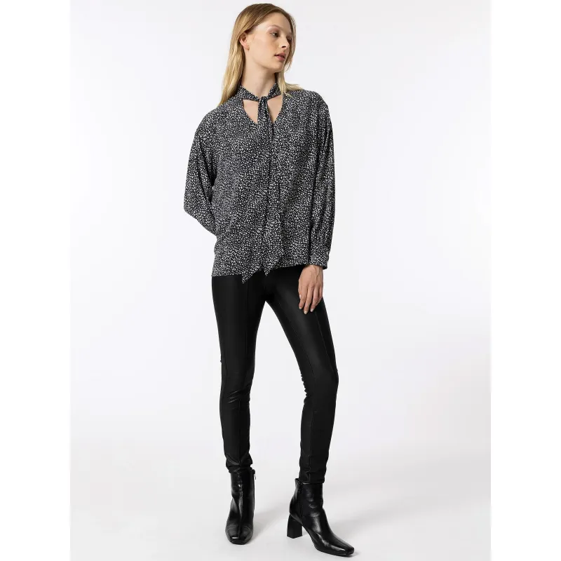 Blouse à pois genevieve noir femme - Tiffosi | wimod