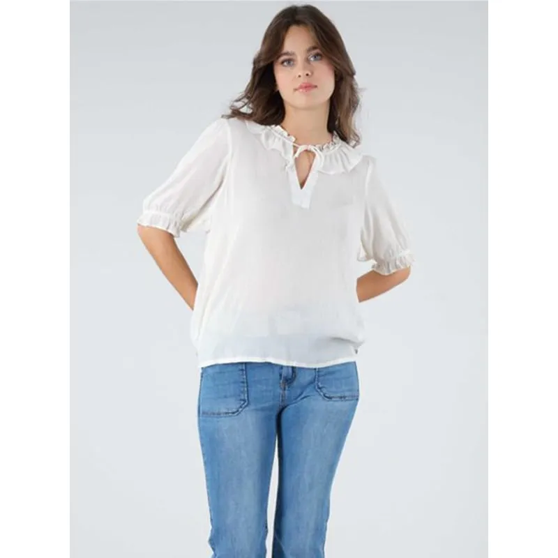 Blouse à pois genevieve noir femme - Tiffosi | wimod