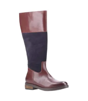 Bottes hauteur genoux kitty femme marron / bleu marine Hush Puppies