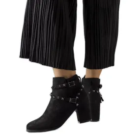 Bottines cloutées noires Irma le noir