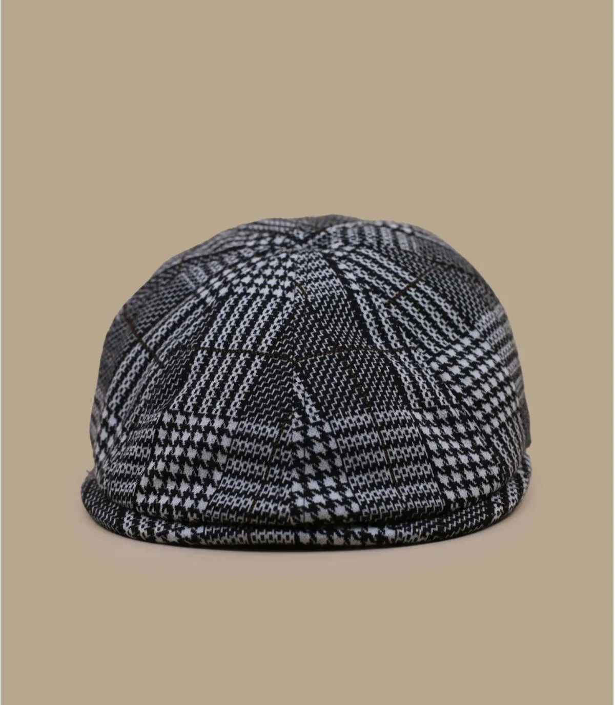 Béret casquette  à carreaux noir - Pattern Flexfit Cap black plaid Kangol : Headict