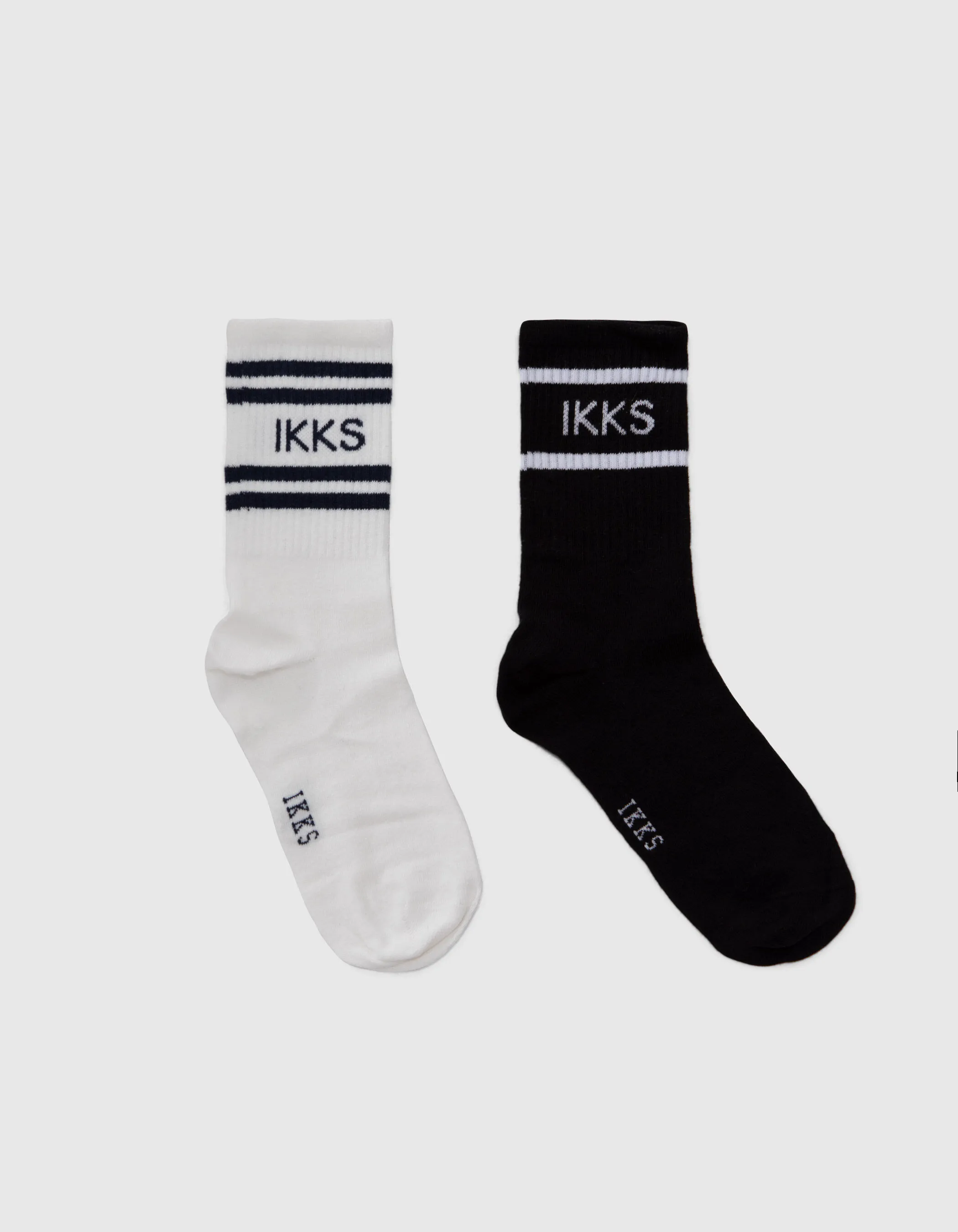 Chaussettes sport noires et blances Femme