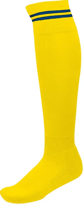 chaussettes sport - PA015 - jaune rayure royal 