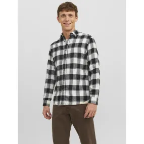 Chemise à grands carreaux homme écru en coton  | 3 Suisses