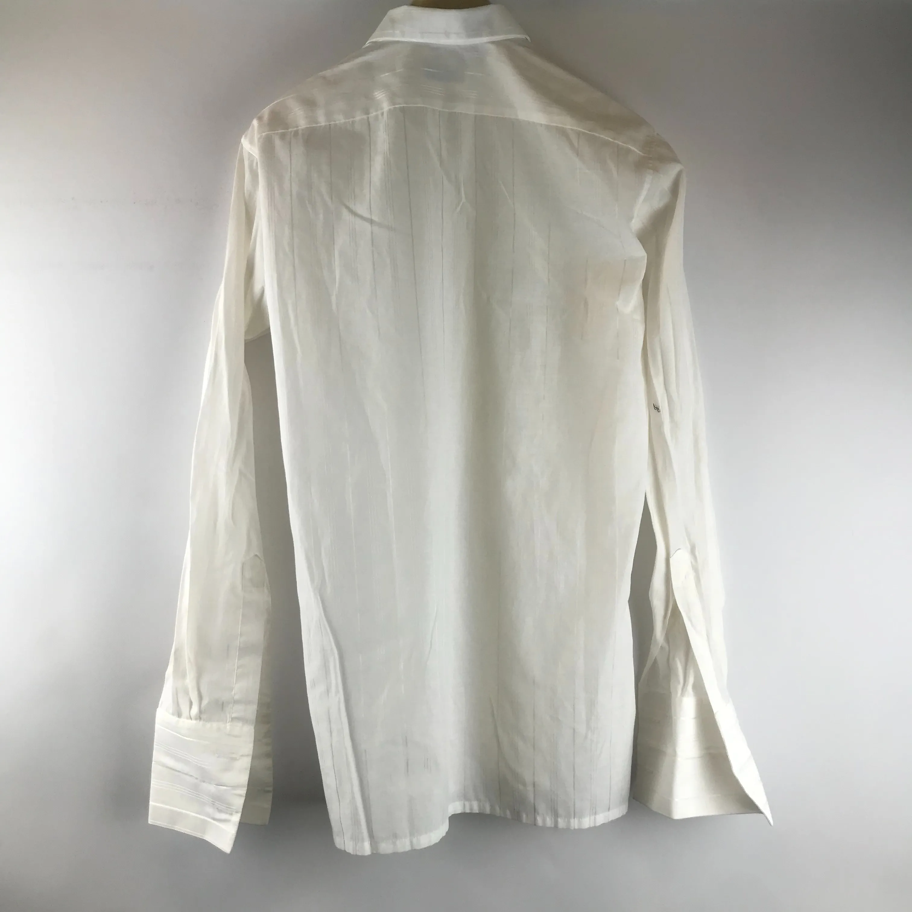 Chemise blanche avec rayures blanches - Pierre Cardin - 38