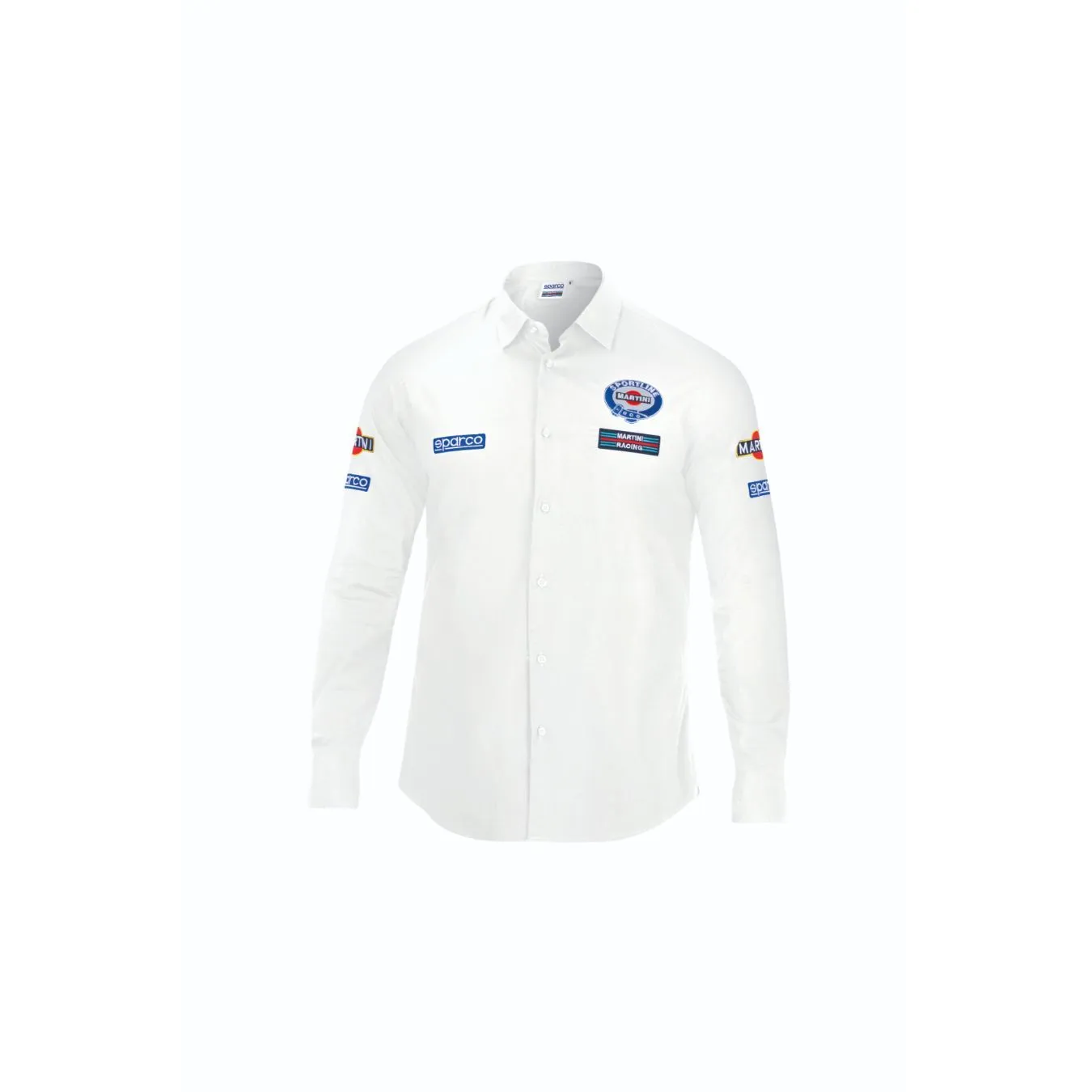 Chemise manches longues SPARCO MARTINI RACING blanche pour homme