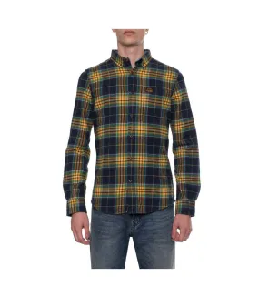 Chemise à carreaux Marine/Vert/Jaune Homme Superdry Heritage Lum