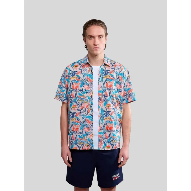 Chemise à motif g-ronge multicolore homme - Napapijri | wimod