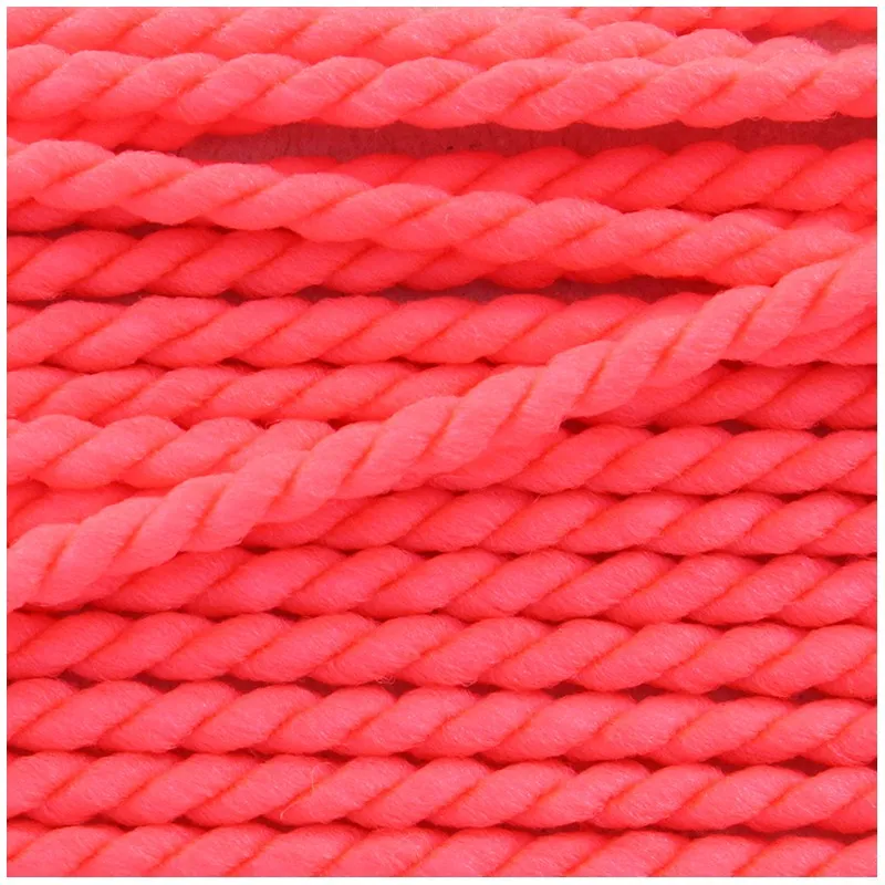 Cordon torsadé Vivo 2mm - rose fluo