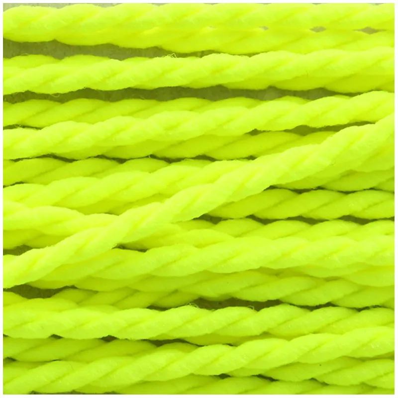 Cordon torsadé Vivo 4mm - jaune fluo