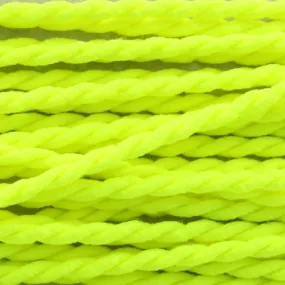 Cordon torsadé Vivo 4mm - jaune fluo