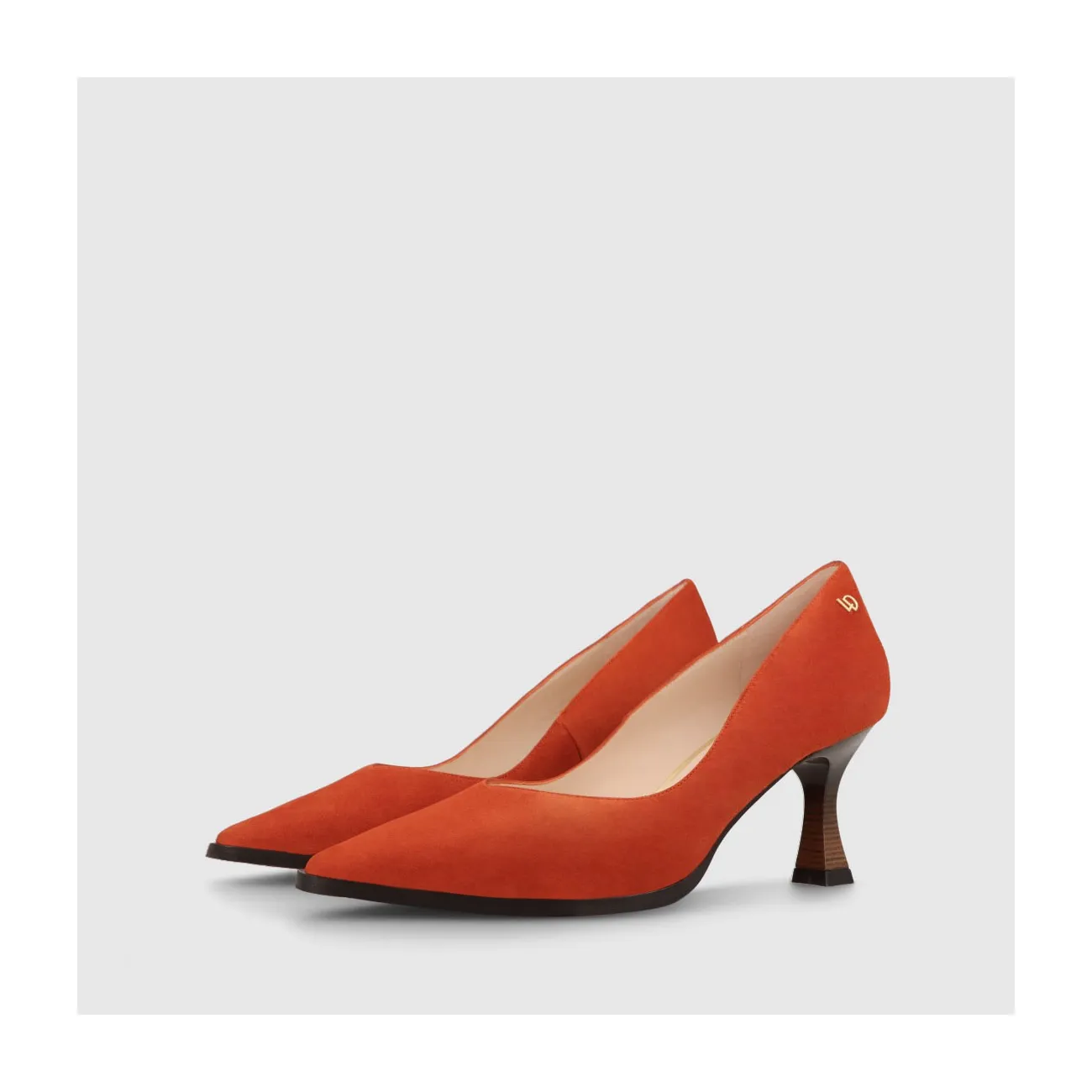 Escarpins femme en daim orange | Chaussures femme LODI en ligne.