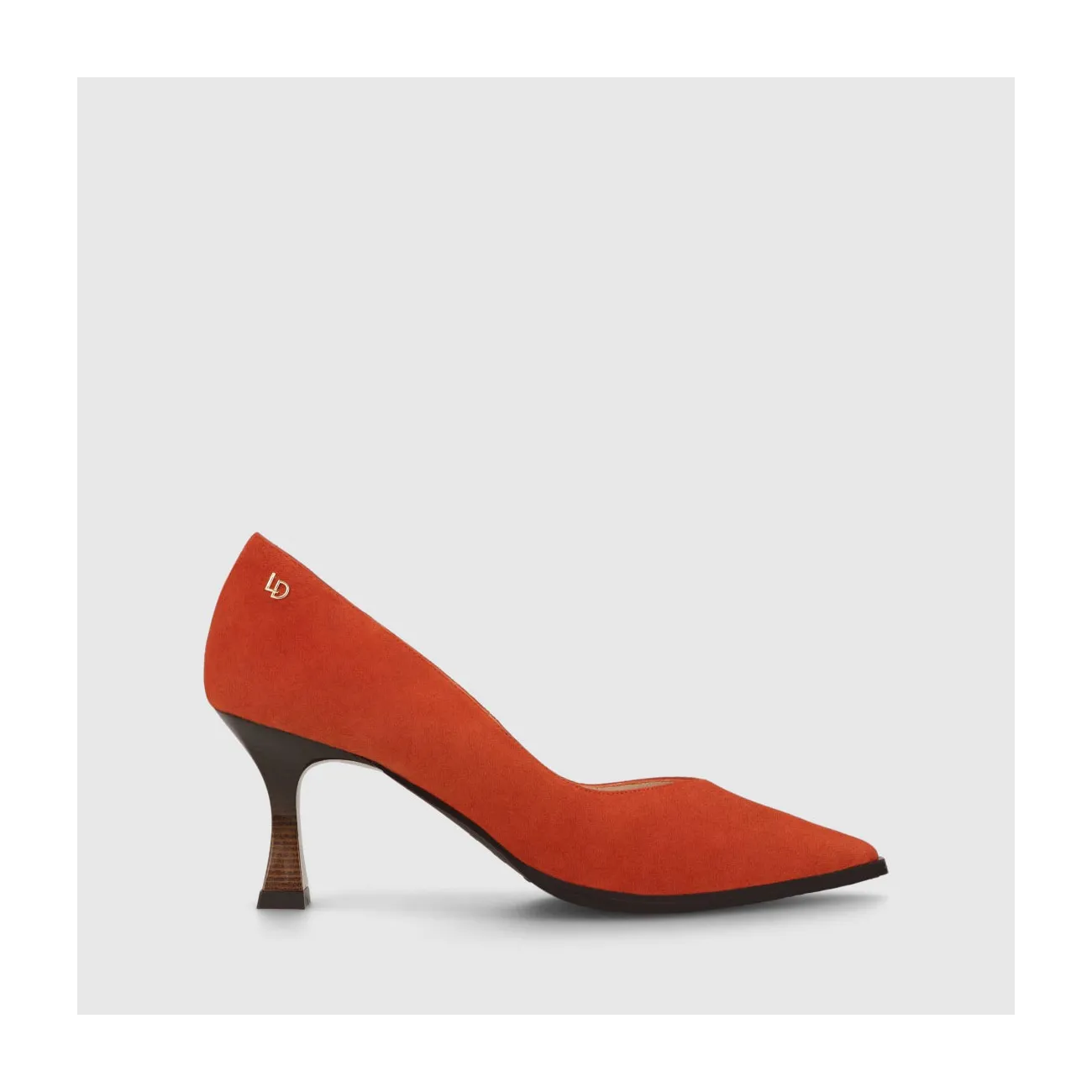 Escarpins femme en daim orange | Chaussures femme LODI en ligne.