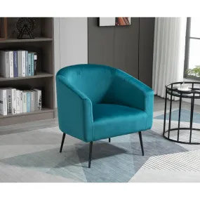 Fauteuil de salon design en Velours Bleu  | 3 Suisses