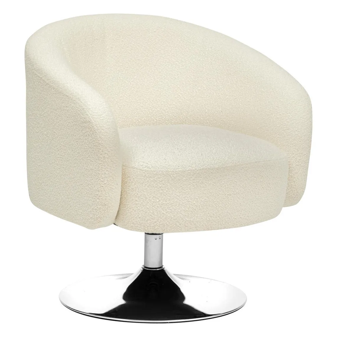 Fauteuil en bouclette blanc 