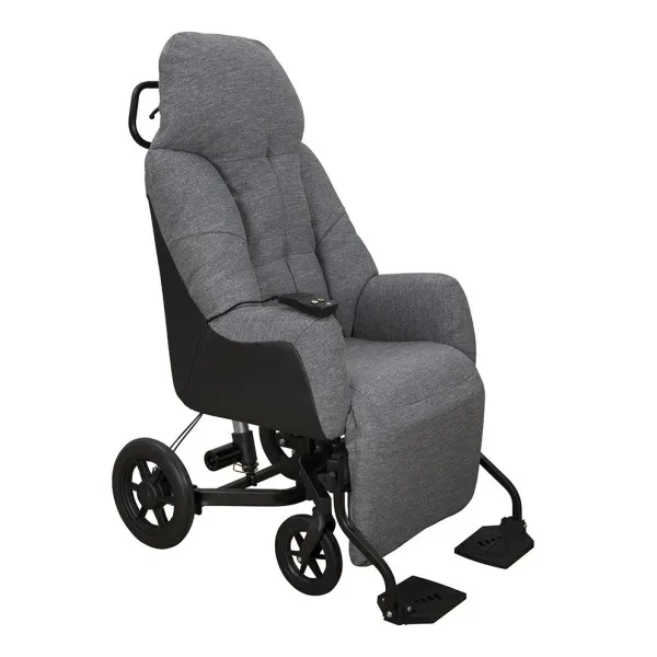 Fauteuil à pousser VHP Evasion électrique Tissu chiné gris