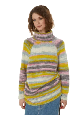 GAUCHERE  Pull en mohair rayé - Multicolore