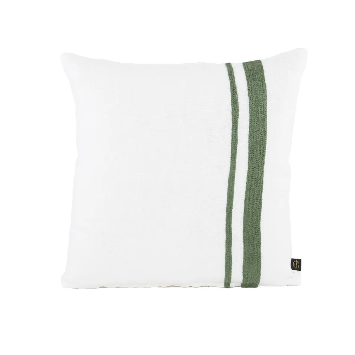 Harmony Textile - Haomy Housse de Coussin MALAGA en Lin Brodé