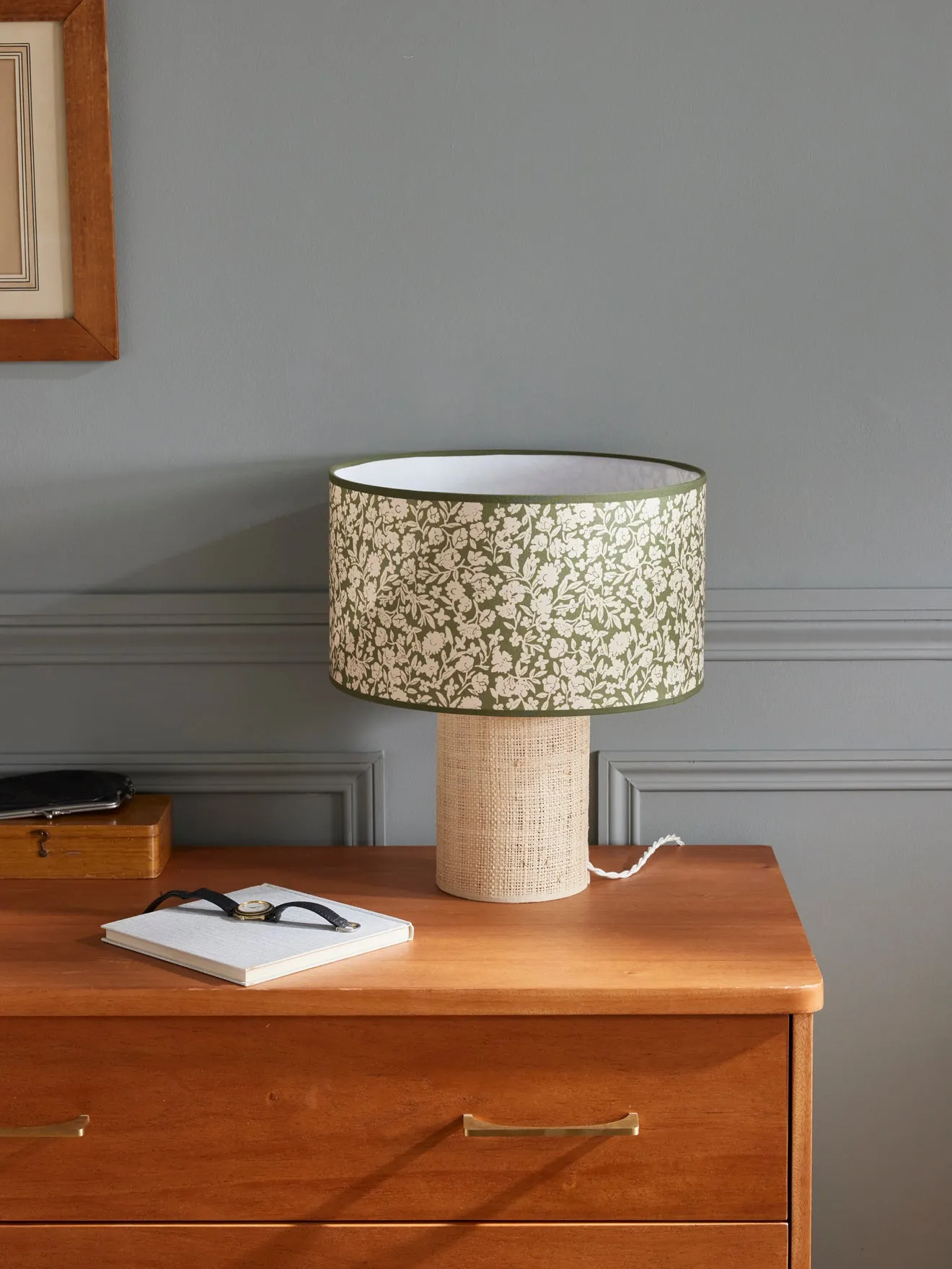 Lampe Fleurie, pied en rabane