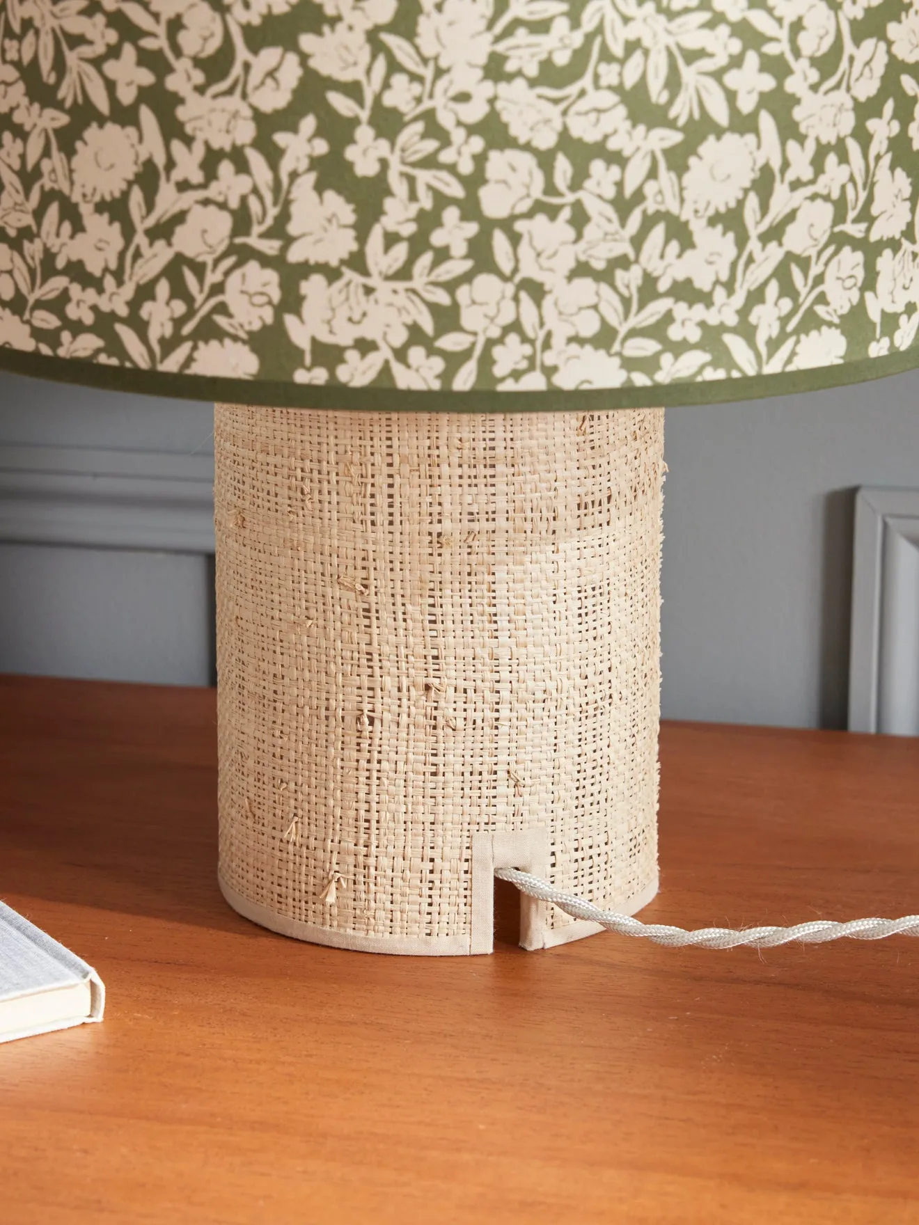 Lampe Fleurie, pied en rabane