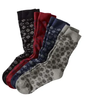 Lot de 4 Paires de Chaussettes Jacquard