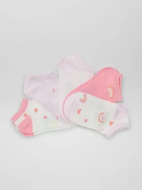 Lot de 5 chaussettes fantaisies - Rose