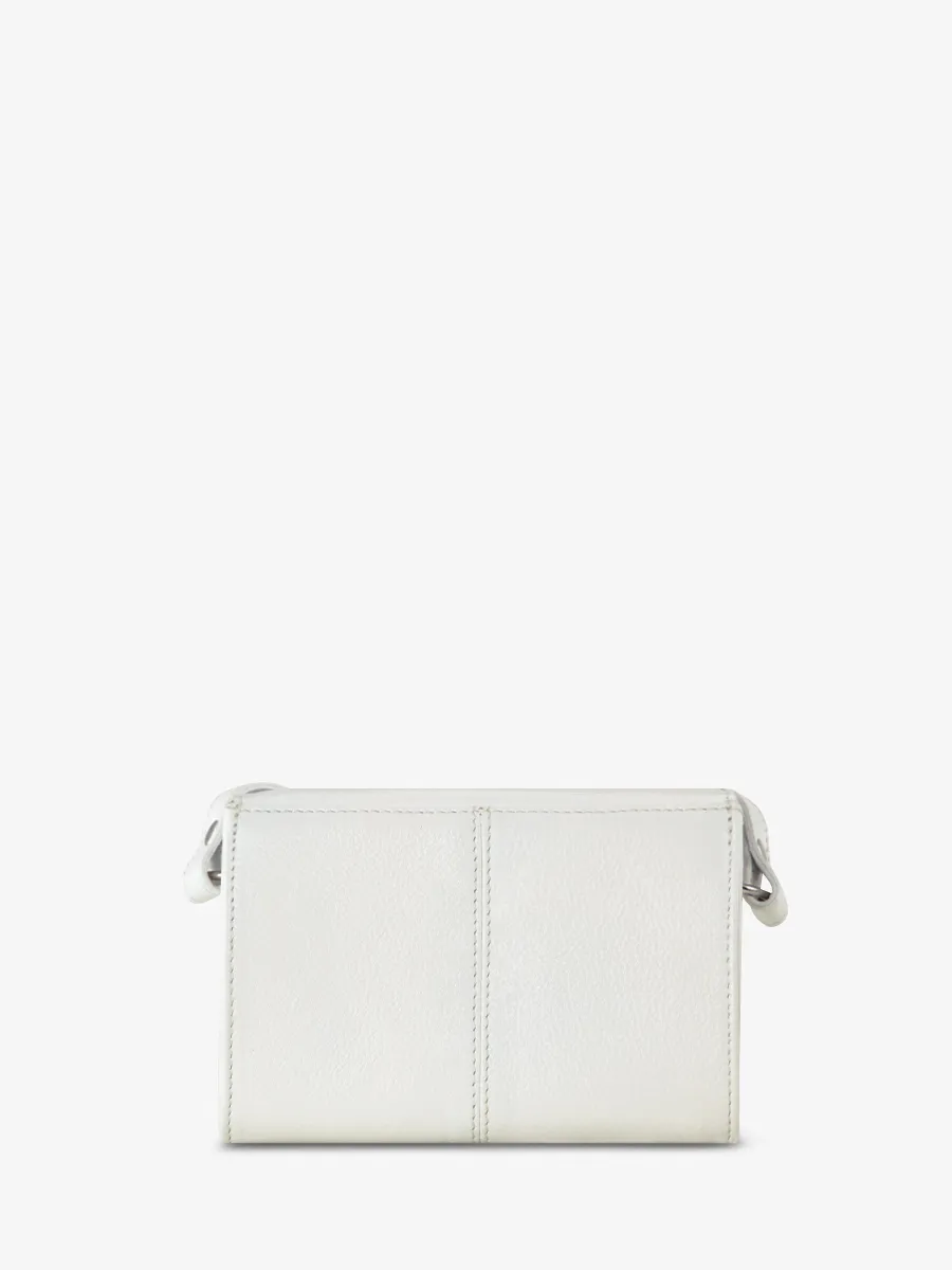 MINI SAC BANDOULIÈRE CUIR BLANC FEMME LeMini Indispensable - Vedette