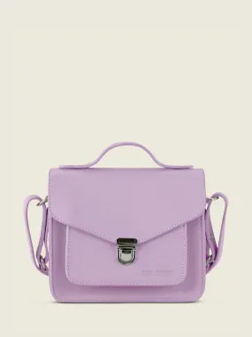 MINI SAC BANDOULIÈRE CUIR VIOLET FEMME Mademoiselle George XS Pastel - Lilas