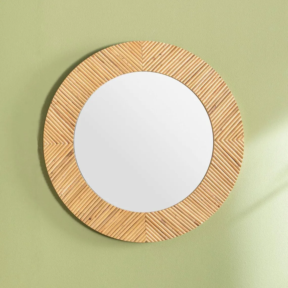 Miroir rond en Bois et en Verre OVIDE  | 3 Suisses