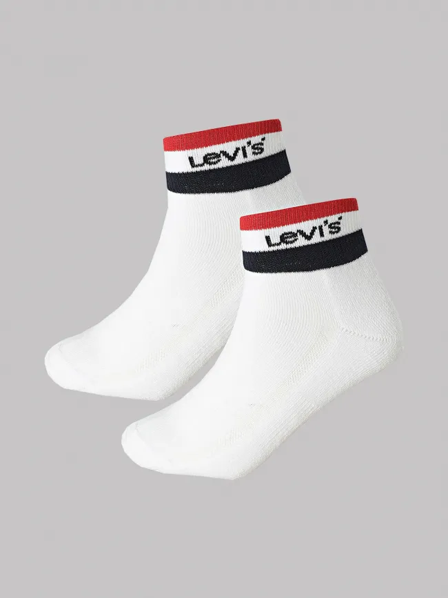 Pack 2 paires de chaussettes sport stripe blanc - Levi's | wimod