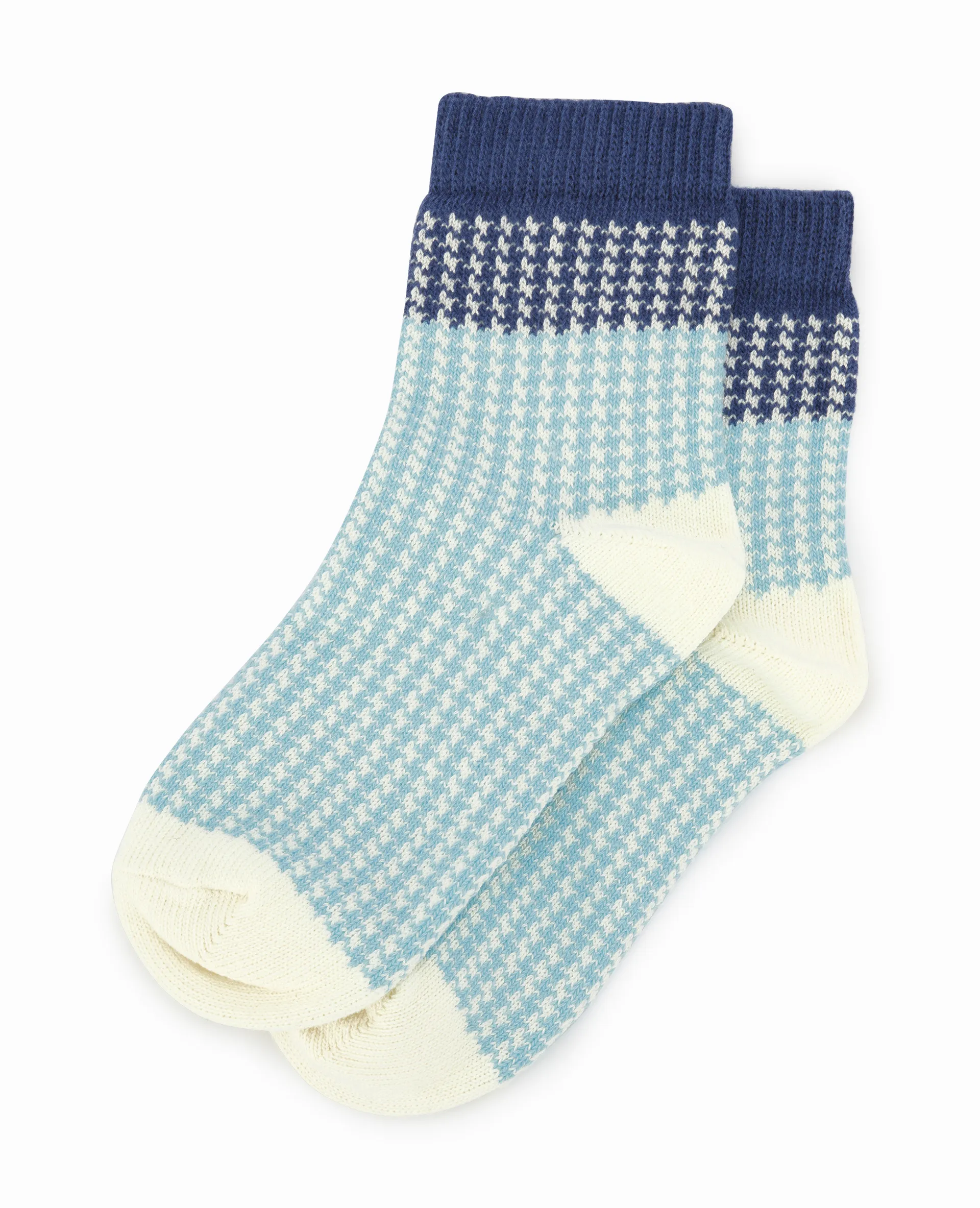 Paire de chaussettes motif pied-de-poule