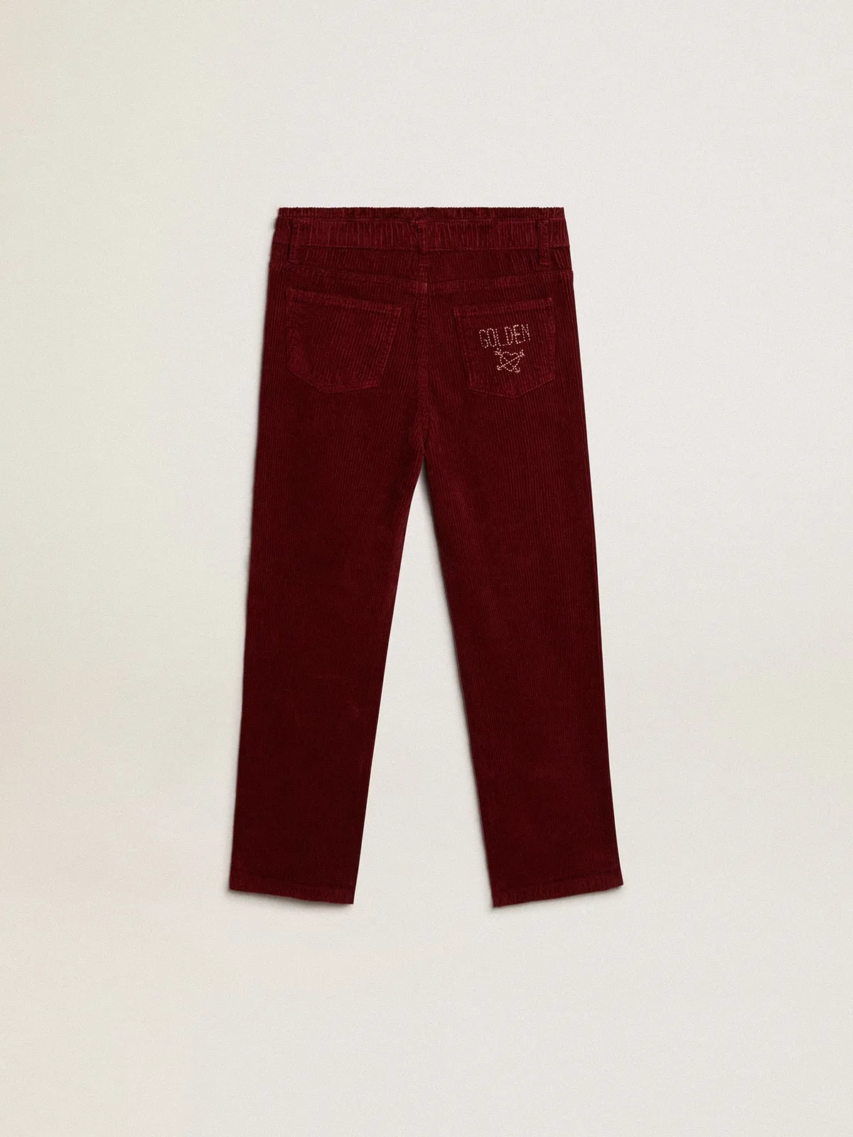 Pantalon ample en coton bordeaux  | Golden Goose