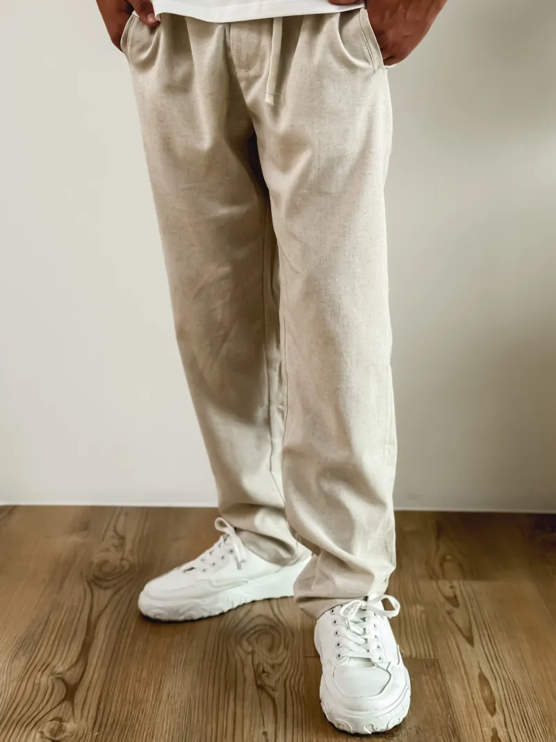 Pantalon en lin Aaron - Beige