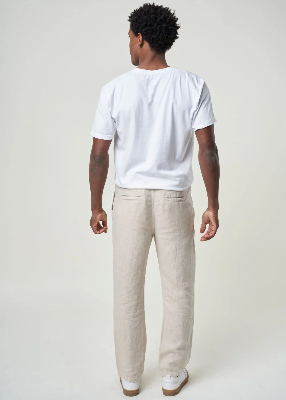 Pantalon en lin bio | beige "loose linen pant light feather gray" 1228 light feather gray homme