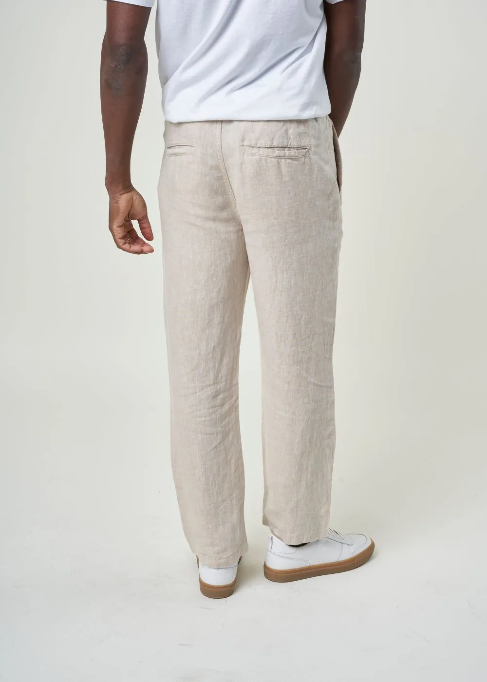 Pantalon en lin bio | beige "loose linen pant light feather gray" 1228 light feather gray homme