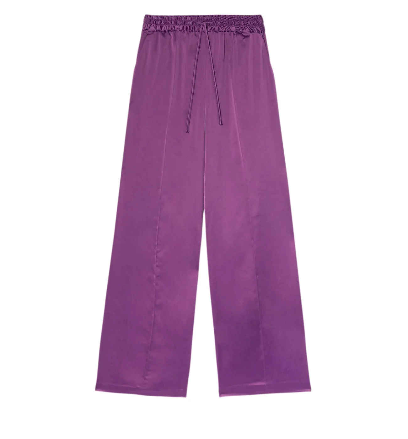 Pantalon large en satin Femme - Violet