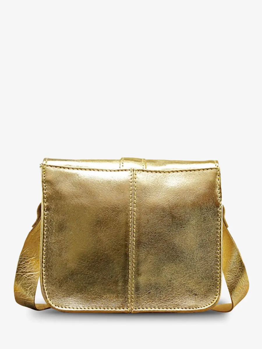 PETIT SAC BANDOULIÈRE CUIR DORÉ FEMME L'Essentiel - Doré