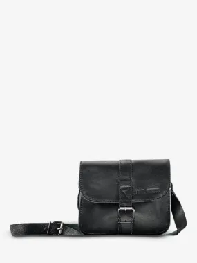 PETIT SAC BANDOULIÈRE CUIR NOIR FEMME L'Essentiel - Noir