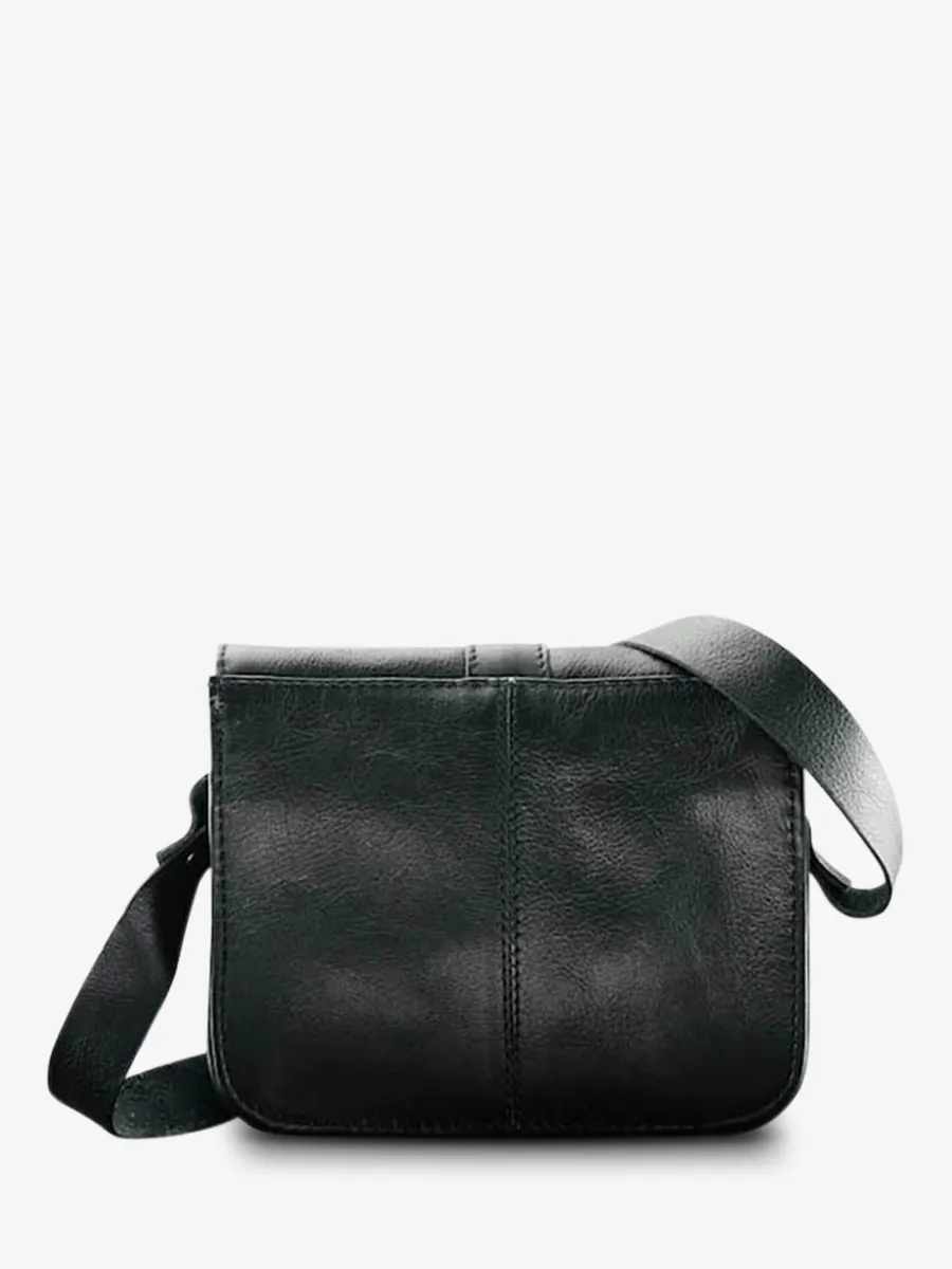 PETIT SAC BANDOULIÈRE CUIR NOIR FEMME L'Essentiel - Noir