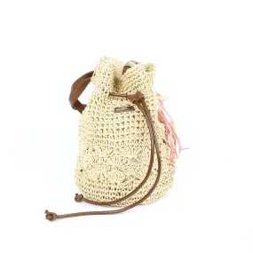 Petit sac seau en raphia naturel | 3 Suisses