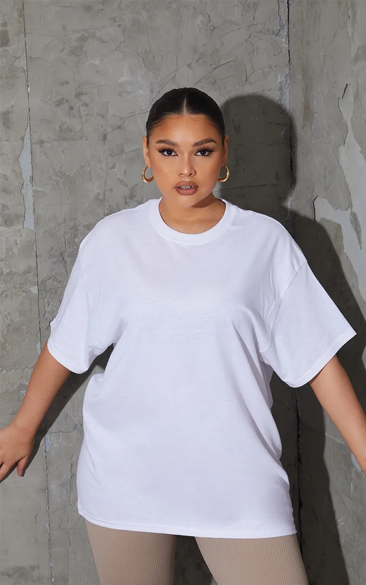 Plus T-shirt oversize basique blanc