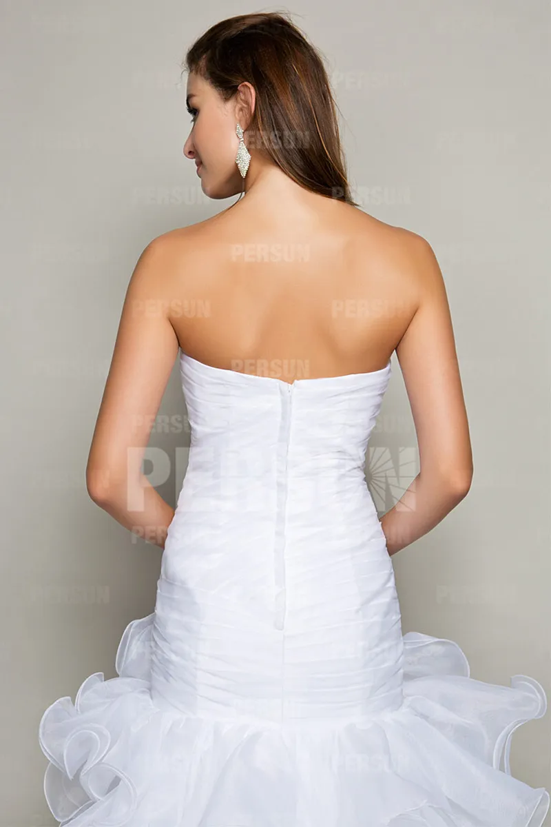 Robe blanche mariage spectaculaire court devant