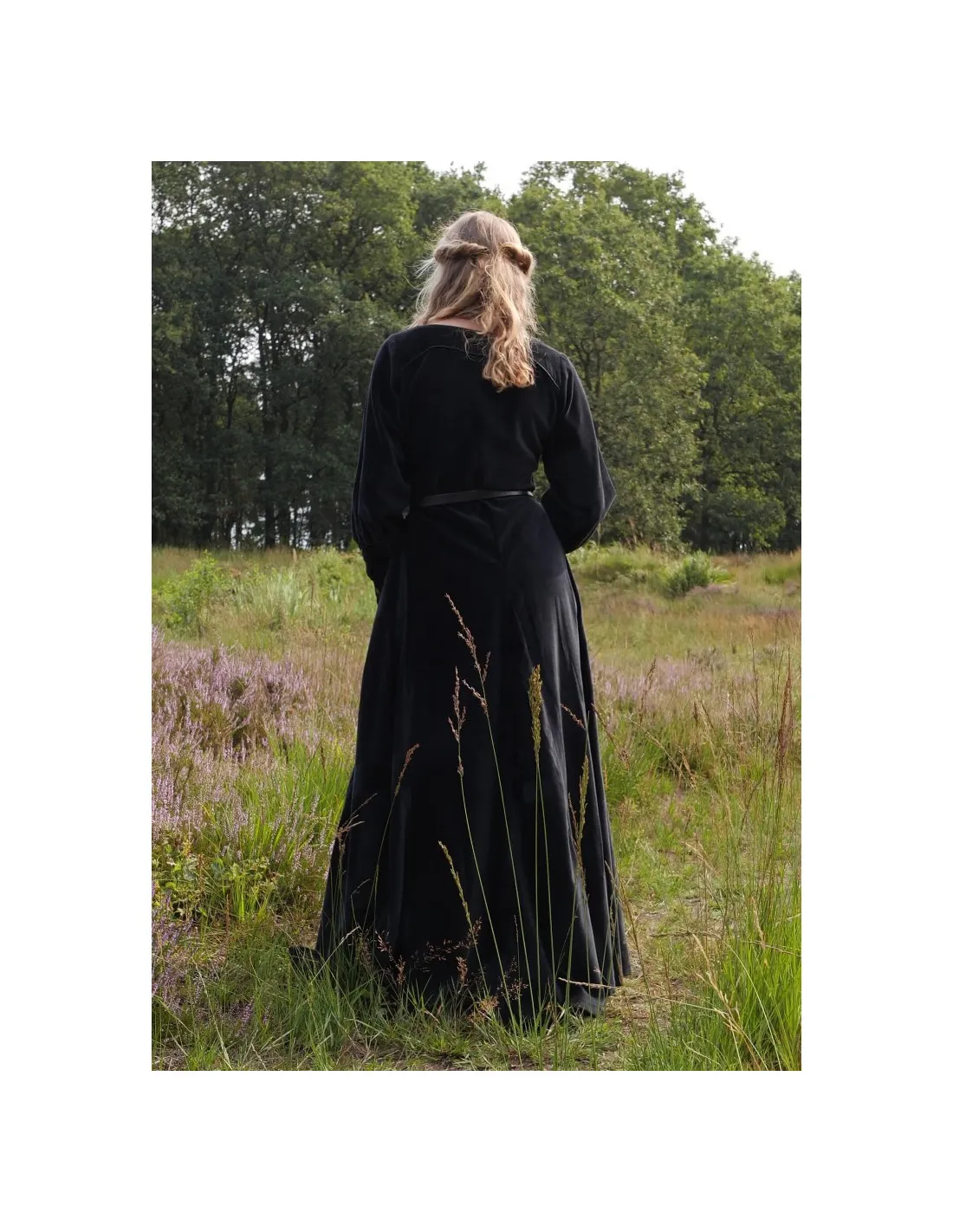 Robe médiévale Elizabeth, velours noir ⚔️ Boutique Épées