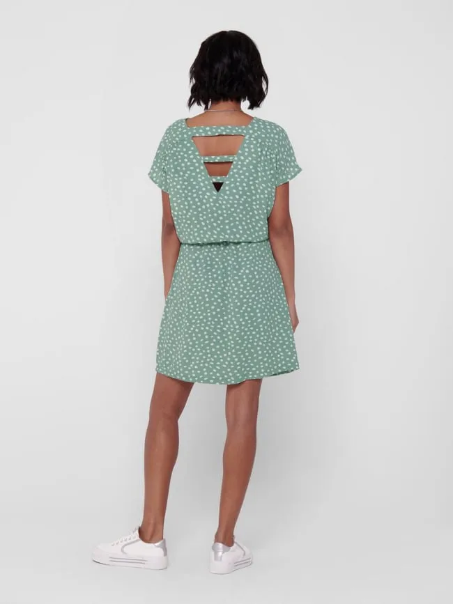 Robe à pois mariana vert femme - Only | wimod