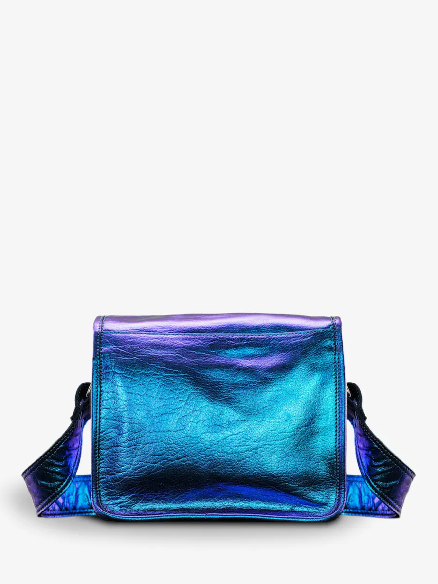 SAC BANDOULIÈRE CUIR BLEU FEMME LaSacoche S - Scarabée