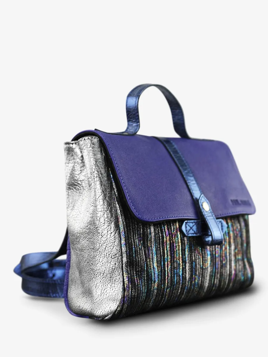 SAC BANDOULIÈRE CUIR BLEU FEMME  LeCorneille - Cosmos