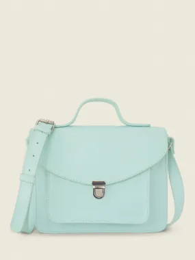 SAC BANDOULIÈRE CUIR BLEU FEMME Mademoiselle George Pastel - Bleuet